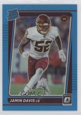 2021 Panini Donruss Optic Rated Aqua Prizm 65/299 Jamin Davis #247 Rookie RC c5r