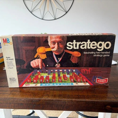 Vtg 1975 Stratego Board Game Milton Bradley - Complete with Original Box.