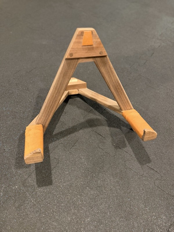 wooden guitar stand