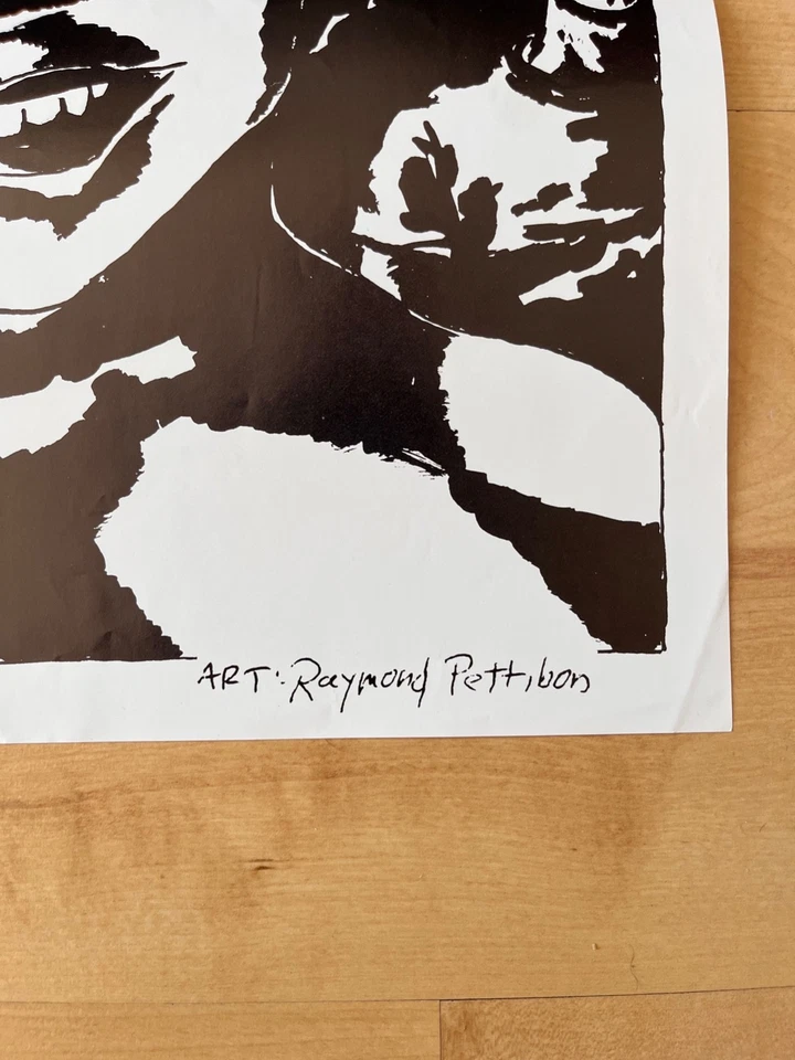RAYMOND PETTIBON Raro Bandera Negra Original Estampado Vintage A3 Foto 2 de 4