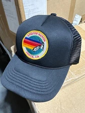 Aviator Nation Neon Black Trucker Mesh Hat Cap Snap Back Venice CA