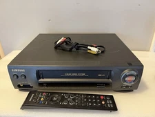 Samsung VR5708 4 Head VHS VCR Plus+  with Remote + Cable~Tested Works