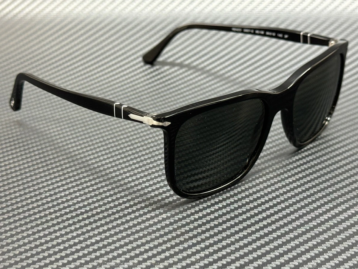 PERSOL PO3357S 95 58 RENZO Black Green Polarized Unisex 56 mm Sunglasses