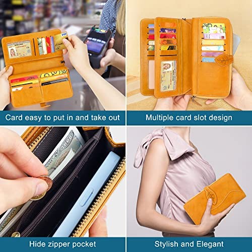 Womens Wallets Large Capacity, Multi Card Slots Clutch Long Wallet for Women - Picture 4 of 8