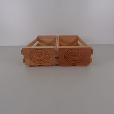 Lot of 2 Napa Valley 12 Cassette Tape Holder Pine Wooden Storage Box Crates