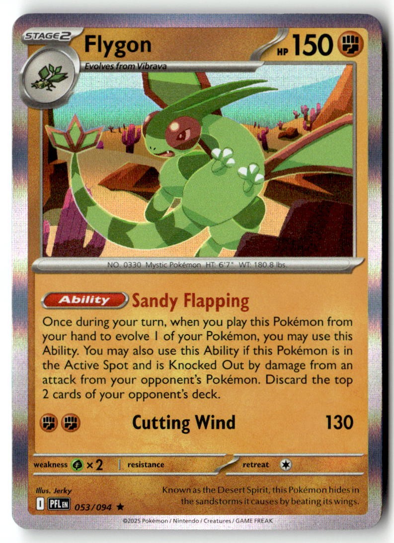 Pokemon TCG Flygon 053/094 Holofoil ME02: Phantasmal Flames