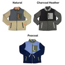Eddie Bauer Boy's Regular Fit Polar Fleece Full Zip Mock Neck Jacket