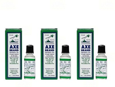 3x Axe Brand Universal Medicated Oil 10ml | Fast Relief for Headache Muscle Pain