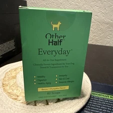 Other Half Everyday Dog Supplement Bacon Pumpkin 60 Scoops Immune Exp 2027