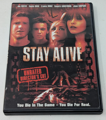 Stay Alive DVD 2006 Unrated Director's Cut Sophia Bush Frankie Muniz Horror Film