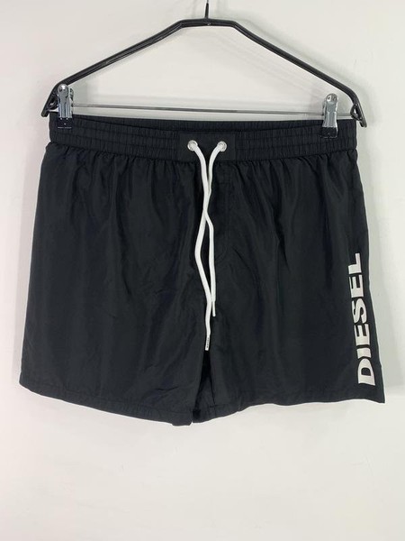 Men Diesel Shorts Black Polyester 32