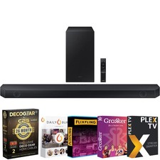 Samsung 3.1.2ch Soundbar, Subwoofer w/ Dolby  26 Months Protection Pack Bundle