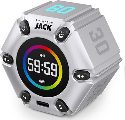 Printers ack Pomodoro Timer - Productivity Cube, Visual Focus Timer, Mute & V...