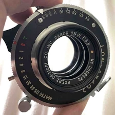 Goerz GOLD DOT DAGOR 8 1/4" f/6.8 (210mm) Kern Switzerland Copal 1 MINT+++++