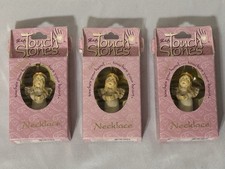 Sheila Bohnett Touch Stones Angel Necklace Lot of 3 Birthstone (Feb June July)