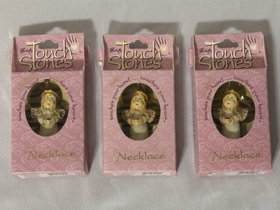 Sheila Bohnett Touch Stones Angel Necklace Lot of 3 Birthstone (Feb June July)