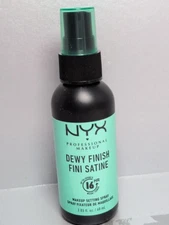 NYX Dewy Finish Fini Satine Makeup Setting Spray Long Lasting 2.03 oz/60ml 