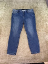 Tahari Jeans Womens Kelly Classic Skinny Size 16W Blue Ankle C091