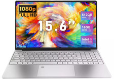 15.6" FHD Laptop 16GB RAM 512GB SSD Intel Celeron N5095 Win 11 Pro Backlit KB FP