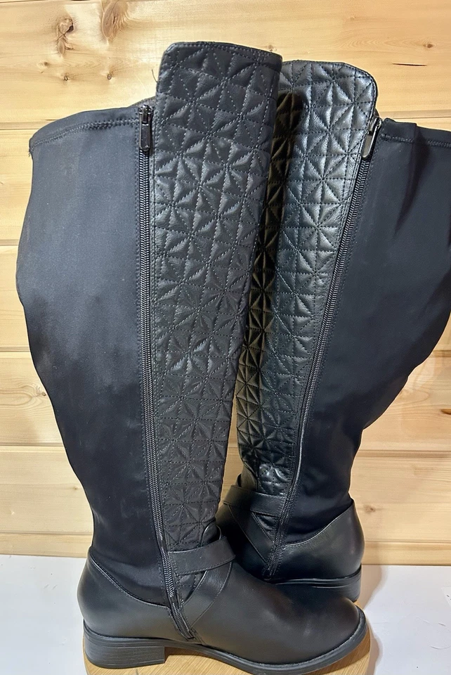 Botas Torrid Anchas de Pantorrilla Elásticas y Acolchadas Sobre la Rodilla Negras Mujer’s Talla 10.5W Foto 2 de 4