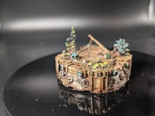 Well painted scenery/decorative miniature base d&d with anchor/ruins
