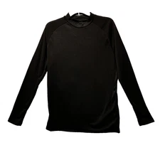 Decathlon Wedze BL100 Men's Long Sleeve Base Layer Shirt Black Size Large NEW
