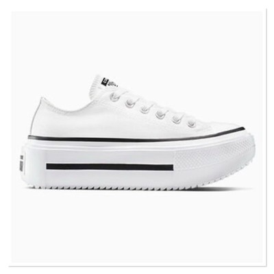 CONVERSE Chuck Taylor All Star Lift Double Stack Platform Canvas White Size 8
