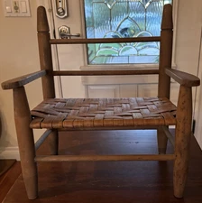 Doll Size Wood Bench Seat 15.5” Tall & 13" Wide Great Condition Sturdy