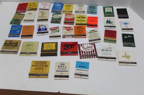Matchbook lot Vintage Lexington Kentucky 37 books front strike Bin Q4