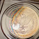 1883-O PCGS MS63 MORGAN SILVER DOLLAR GORGEOUS VIBRANT TONED RAINBOW BANDS!!!