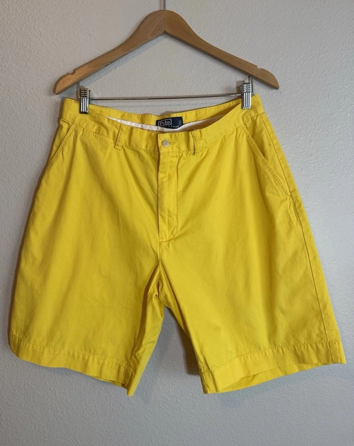 Vintage Polo Ralph Lauren Shorts Men’s 33 Bright Yellow Preppy Chino Y2K 90s