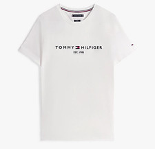 Image of TOMMY HILFIGER Mens White Short Sleeve Slim Fit T-Shirt Size XXL BNWT