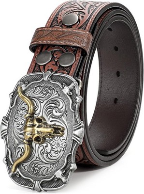 BELTROAD Cowboy Western Gürtel Herren   Cowgirl Country Wilder Ledergürtel
