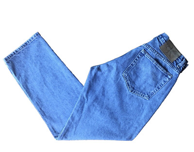 VTG USA Made Calvin Klein 9 Lady Light Wash ButtonFly Blue Jean Actl 29.5x30 1/8