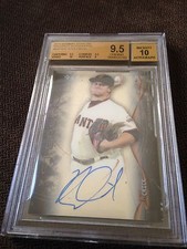 2014 BOWMAN STERLING KYLE CRICK GIANTS PIRATES #BSPA-KC BGS 9.5 AUTO 10 ON CARD