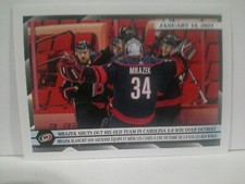 2021-22 Topps NHL Sticker Collection #134 2020/21 Team Highlights CAROLINA