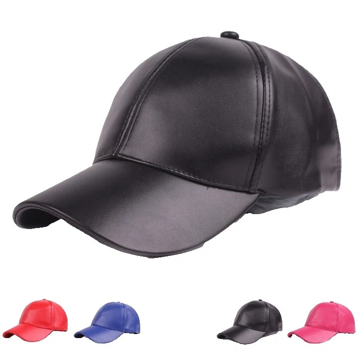 Size L Faux Leather Hats for Men