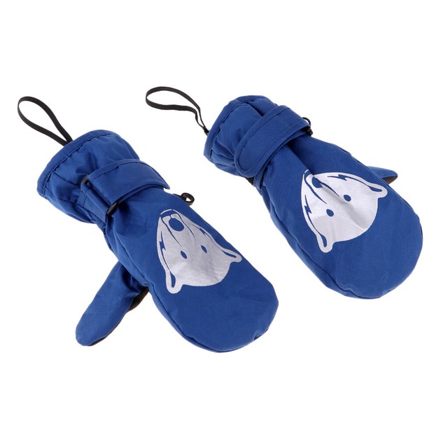 Reflective Kids Baby Waterproof Gloves Winter Snow Mittens Mitts for