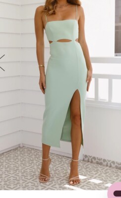 swerve through midi dress Swerve Through Midi Dress Blue