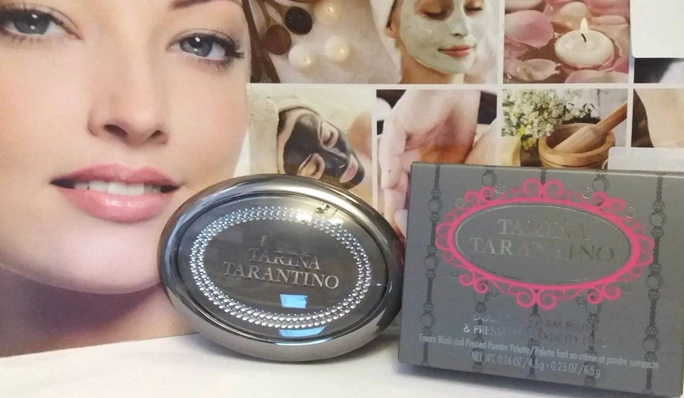 Paleta 100 % TARINA TARANTINO piel de muñeca color crema rubor y brillo prensado ~ Mr Pink Foto 2 de 2