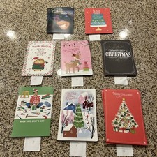NEW Hallmark Christmas Card Lot of 44 Cards W/Envelopes Rain deer, Tree  