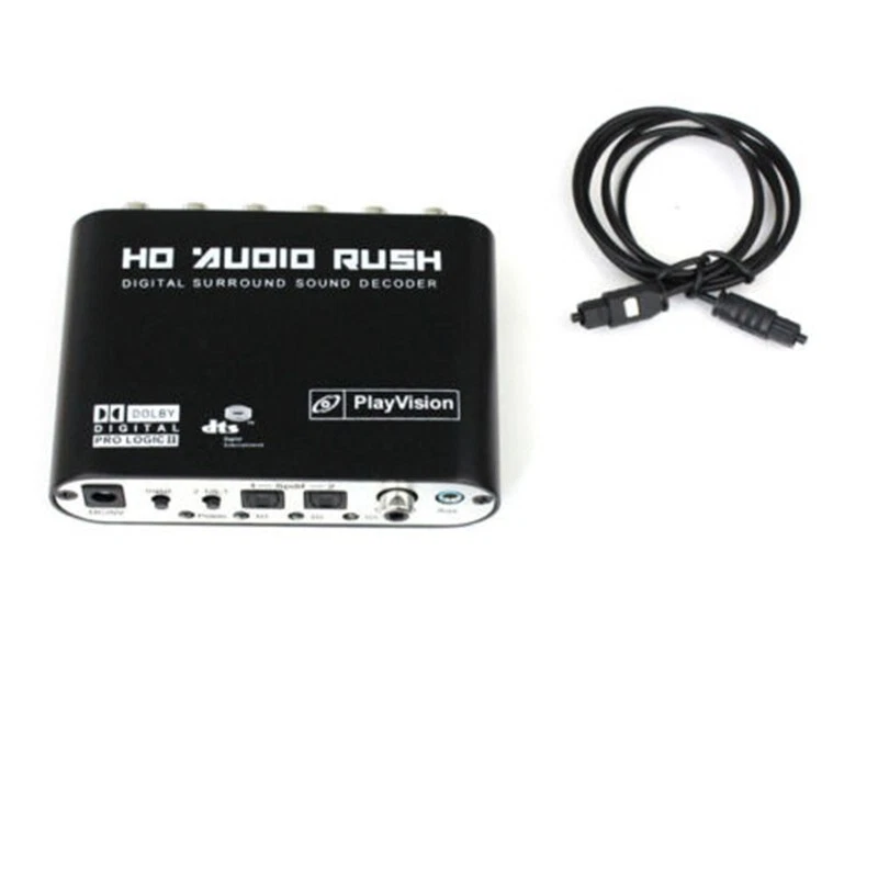 AC3/DTS Digital Optical Audio To 5.1 Channel Stereo Analog 6 RCA Converter 120dB - Image 4 of 4