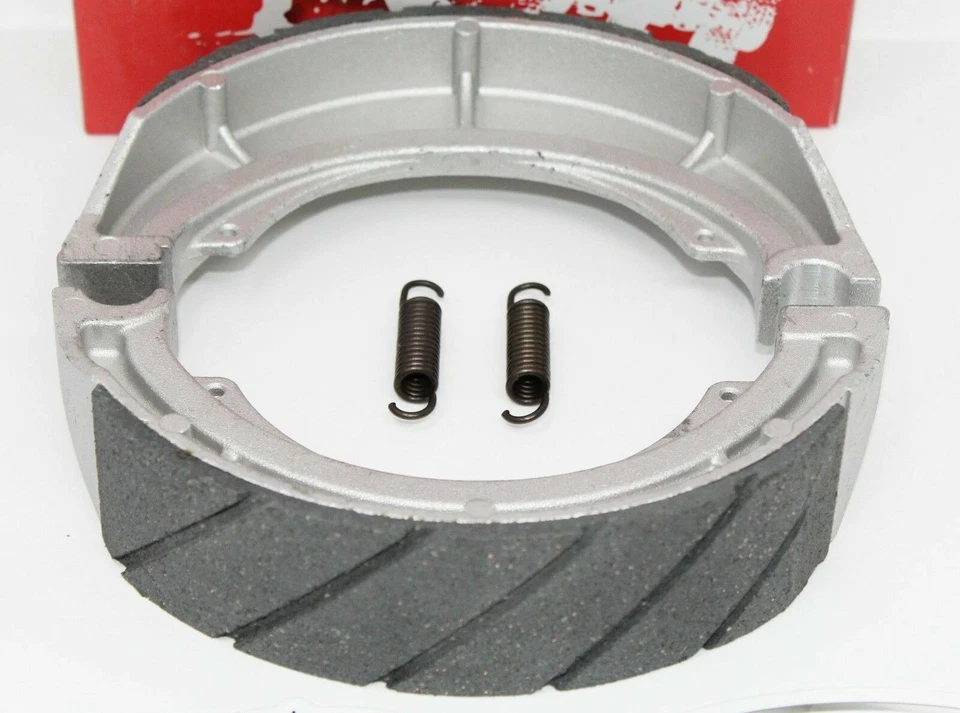 SAPATOS DE FREIO DIANTEIRO TRASEIRO RANHURADO ÁGUA + MOLAS 89-04 Suzuki LT LTF 160 Quadrunner - Imagem 3 de 3