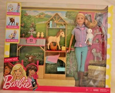 barbie farm vet doll and playset