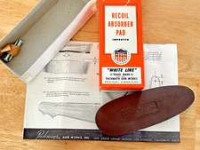 Vintage PACHMAYR Unused Gun Recoil Absorber Pad White Line NOS Brown