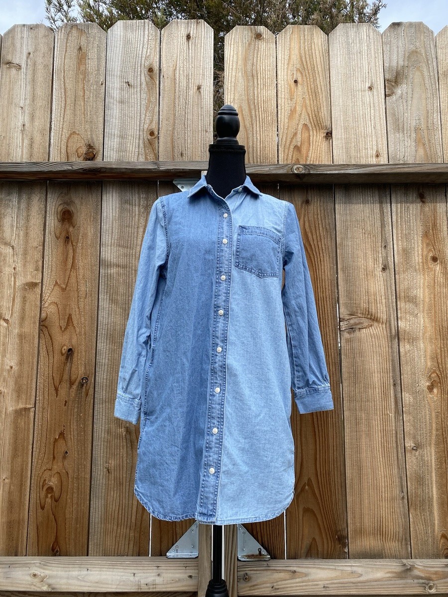 madewell denim dress long sleeve madewell denim long sleeve dress size xsmall