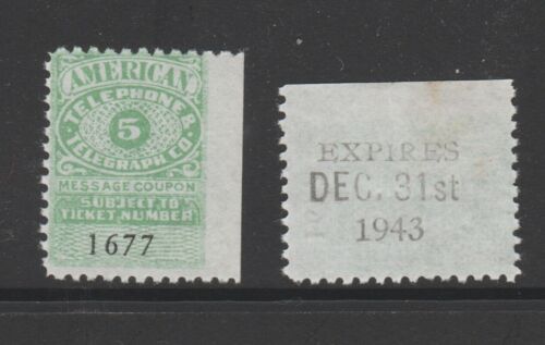 USA Telegraph téléphone téléphone timbre revenu 9-12b-2a - un timbre seulement vue F&B - Photo 1 sur 1