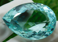 15.70 Ct. Large Aquamarine Ocean Blue Pear Cut Gemstone Gift for Birthday/Her