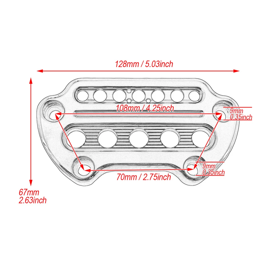 Chrome Indicator Handlebar Riser Top Clamp Cover Fits For Harley Sportster Dyna - Image 2 of 4