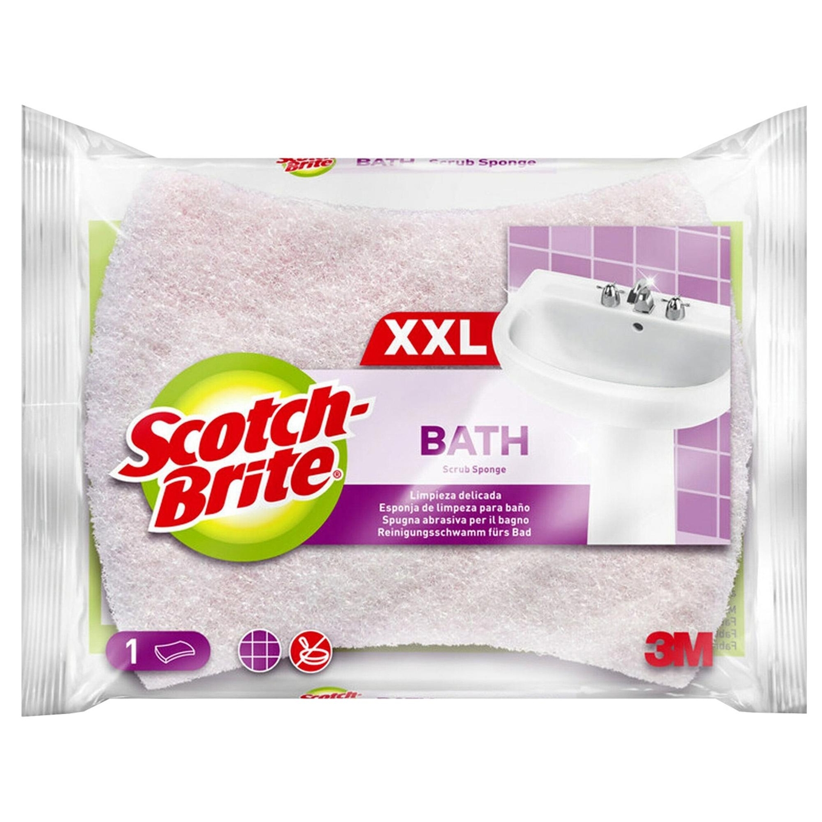 SCOTCH BRITE SPUGNA DA BAGNO FIBRABIANCA PER SUPERFICI DELICATE